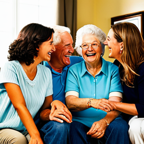 Home 13 **
"A warm and inviting family gathering in a brightly lit home, fully clothed, depicting multiple generations interacting with love and laughter, appropriate attire, safe for work, perfect anatomy, natural proportions, family-friendly, professional photography, high quality."
**